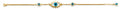 14K Yellow Gold Light Link ID & Evil Eye Bracelet - AB1058