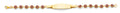 14K Yellow Gold Light Link ID & Evil Eye Bracelet - AB1066