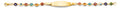 14K Yellow Gold Light Link ID & Evil Eye Bracelet - AB1067