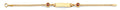 14K Yellow Gold Light Link ID & Evil Eye Bracelet - AB1069