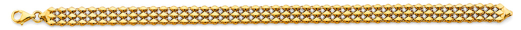 14K Yellow Gold Assorted Fancy Bracelet - AB1076