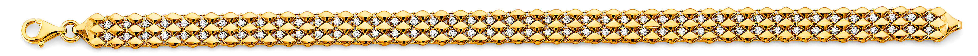 14K Yellow Gold Assorted Fancy Bracelet - AB1076