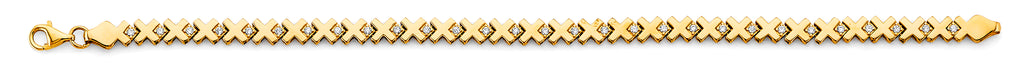 14K Yellow Gold Assorted Fancy Bracelet - AB1077