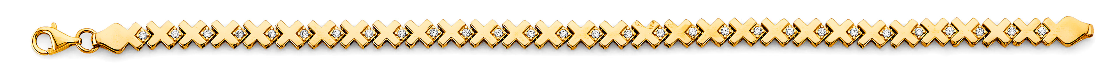 14K Yellow Gold Assorted Fancy Bracelet - AB1077