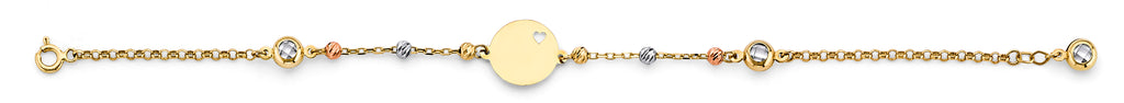 14K Yellow Gold Light Necklace & Bracelet - AB1089