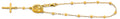 14K Yellow Gold Rosary Necklace & Bracelet 3mm - AB1090