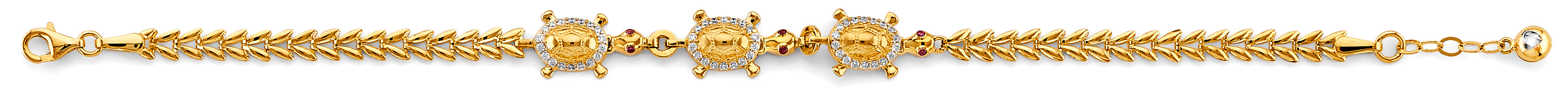 14K Yellow Gold Hollow Necklace & Bracelet - AB1091