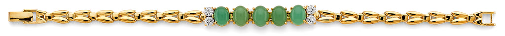 14K Yellow Gold Hollow Necklace & Bracelet - AB1094