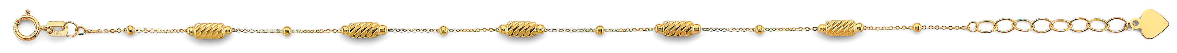 14K Yellow Gold Light Necklace & Bracelet - AB1096