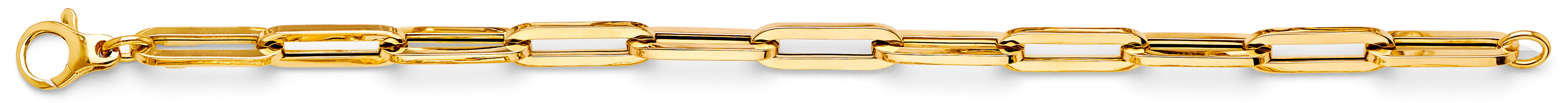 14K Yellow Gold Hollow Necklace & Bracelet - AB1098