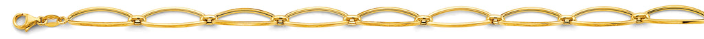 14K Yellow Gold Hollow Necklace & Bracelet - AB1101