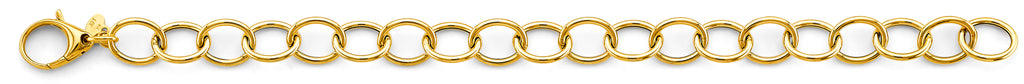 14K Yellow Gold Hollow Necklace & Bracelet - AB1102