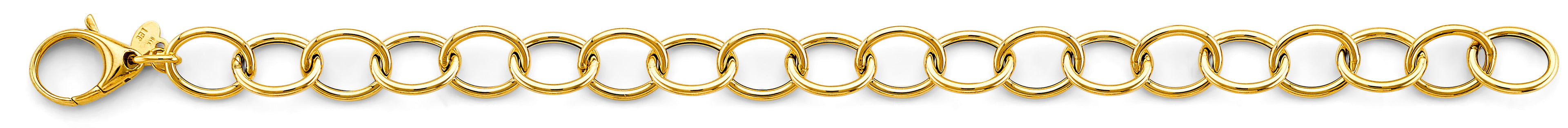 14K Yellow Gold Hollow Necklace & Bracelet - AB1102