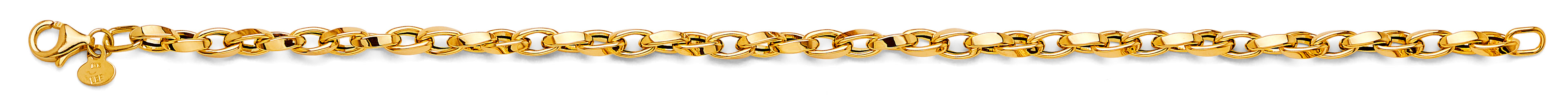 14K Yellow Gold Hollow Necklace & Bracelet - AB1104
