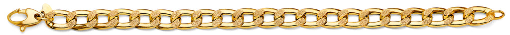 14K Yellow Gold Hollow Necklace & Bracelet - AB1105