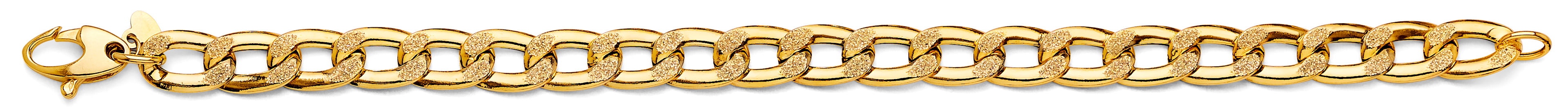 14K Yellow Gold Hollow Necklace & Bracelet - AB1105