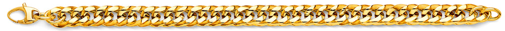 14K Yellow Gold Hollow Necklace & Bracelet - AB1107