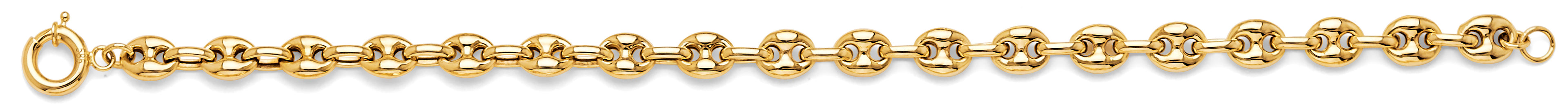 14K Yellow Gold Hollow Necklace & Bracelet - AB1110