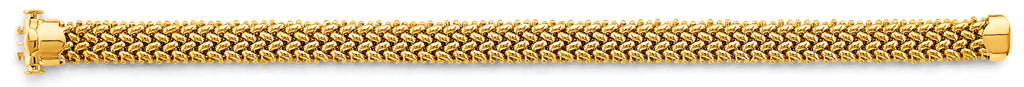 14K Yellow Gold Hollow Necklace & Bracelet - AB1115
