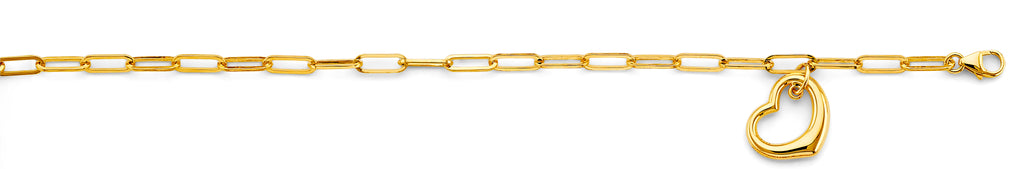 14K Yellow Gold Hollow Necklace & Bracelet - AB1122