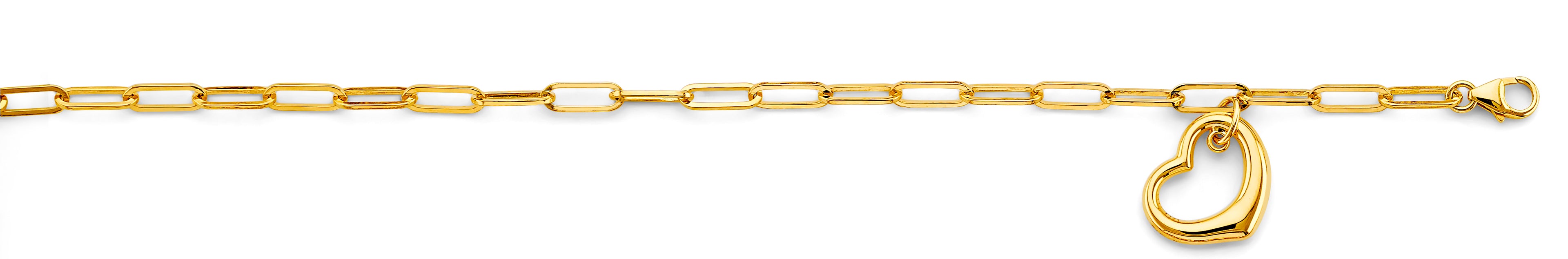 14K Yellow Gold Hollow Necklace & Bracelet - AB1122