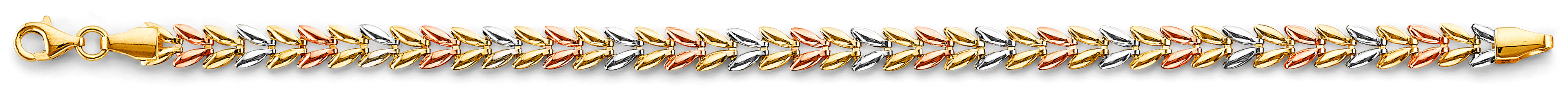 14K Yellow Gold Hollow Necklace & Bracelet - AB1126