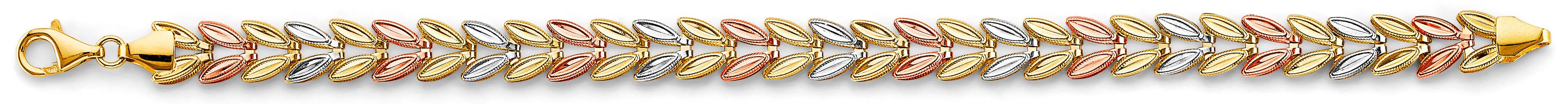14K Yellow Gold Hollow Necklace & Bracelet - AB1127