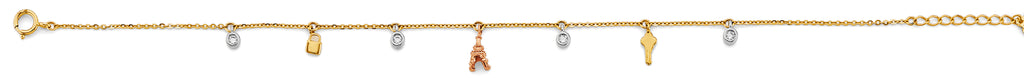 14K Yellow Gold Light Necklace & Bracelet - AB1138