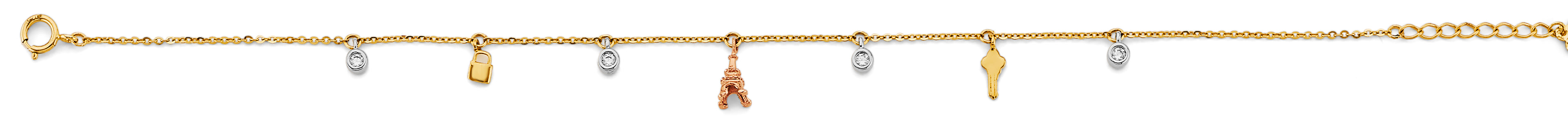 14K Yellow Gold Light Necklace & Bracelet - AB1138