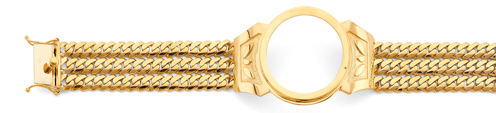 14K Yellow Gold Men's & Link Bracelet - AB1144