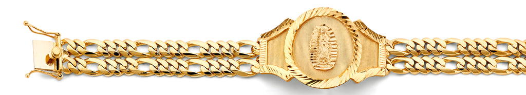14K Yellow Gold Men's & Link Bracelet - AB1145