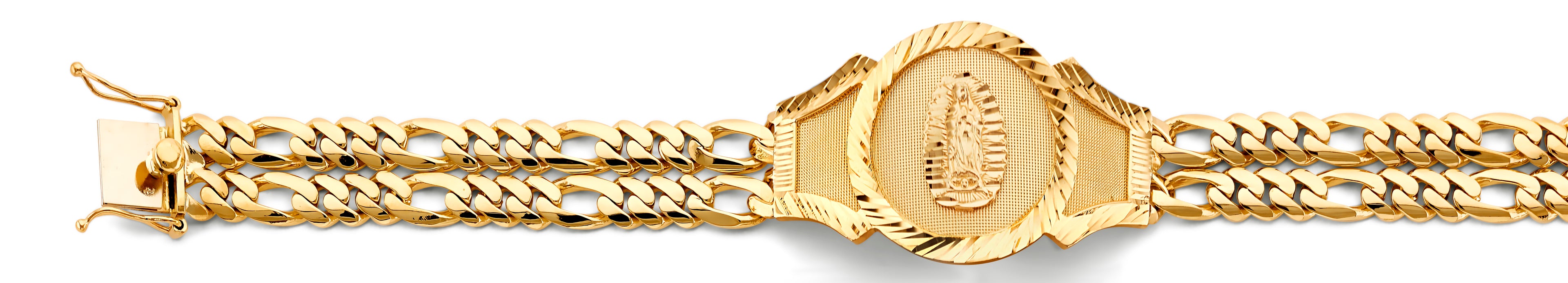 14K Yellow Gold Men's & Link Bracelet - AB1145