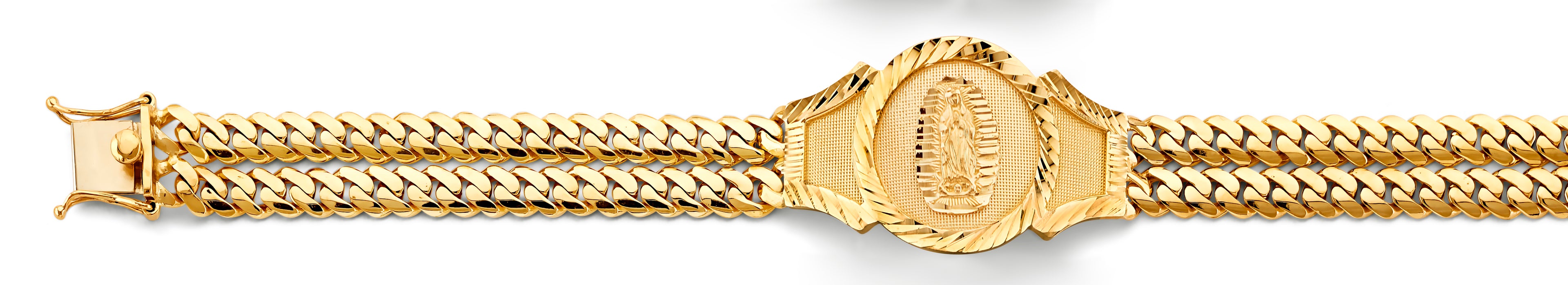 14K Yellow Gold Men's & Link Bracelet - AB1146