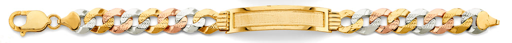 14K Tri Color Men's & Link Bracelet - AB1155