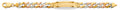 14K Tri Color Men's & Link Bracelet - AB1155