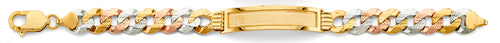 14K Tri Color Men's & Link Bracelet - AB1155