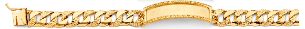 14K Yellow Gold Men's & Link Bracelet - AB1159