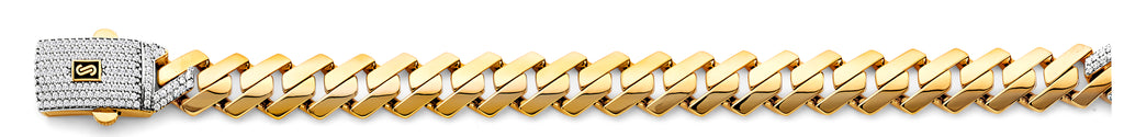 14K Yellow Gold Men's & Link Bracelet - AB1164