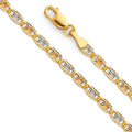 14K Yellow Gold Valentino with Star & Rail D.C. 2.6mm Chain - CH-0113