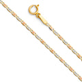 14K Tri Color Gold 3 Color Valentino with Star D.C. 1.5mm Chain - CH-0116