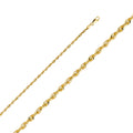 14K Yellow Gold Solid Solid Super Light Rope D.C. 2.8mm Chain - CH-0137