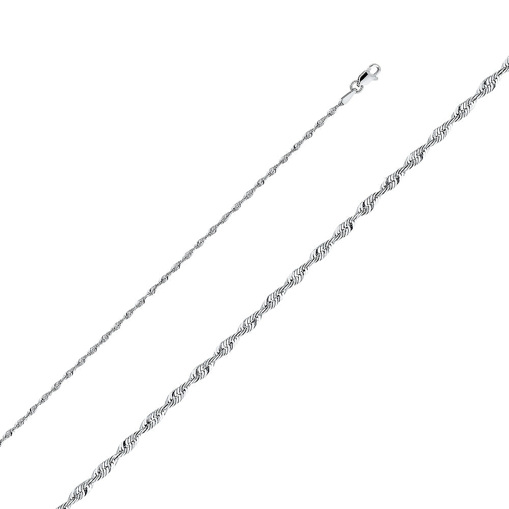 14K Yellow Gold Solid Solid Super Light Rope D.C. 1.9mm Chain - CH-0143