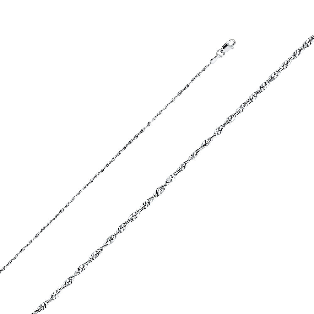 14K Yellow Gold Solid Solid Super Light Rope D.C. 1.5mm Chain - CH-0144