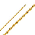 14K Yellow Gold Hollow Open Hollow Rope D.C. 4.6mm Chain - CH-0146