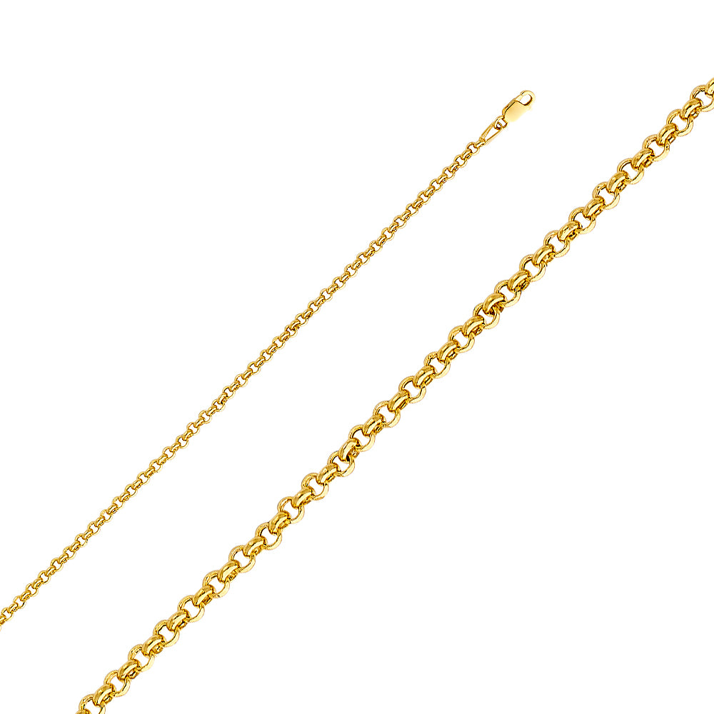 14K Yellow Gold Rolo Cable 2.9mm Chain - CH-0153