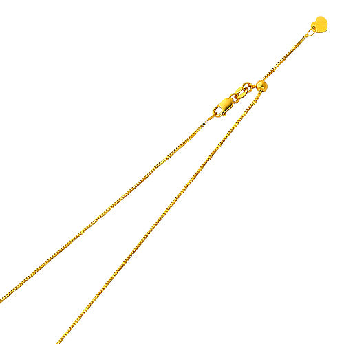 14K Yellow Gold Adjustable Chain & Necklaces Chain - CH173
