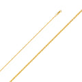 14K Yellow Gold Flat Open Wheat 1.4mm Chain - CH-0188