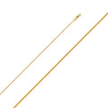 14K Yellow Gold Round Wheat (Mat Finish) 1.1mm Chain - CH-0196