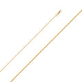 14K Yellow Gold Round Wheat (Mat Finish) 0.9mm Chain - CH-0197