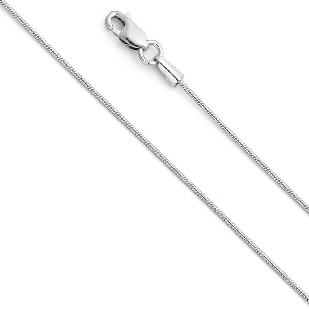 14K Yellow Gold Snake Round (Mat Finish) 0.8mm Chain - CH-0202